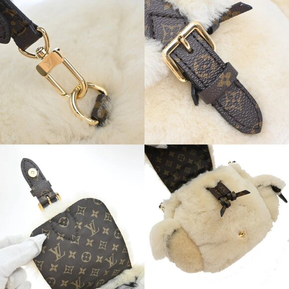 LOUIS VUITTON Nano Teddy Backpack Bag Monogram Shearling WE BN M11919 357RP006 - Picture 9 of 15